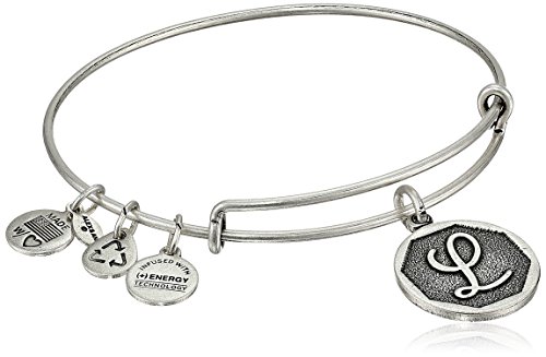 Preisvergleich Produktbild Alex and Ani Buchstabe "L" Charmamband, Rafaelian Silber Ton