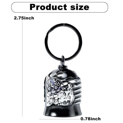 Image of Motorcycle for Bells - Motorcycle Angel Bell for Men Women,Bell Biker Accessory,Guard Riding Safety (Black)