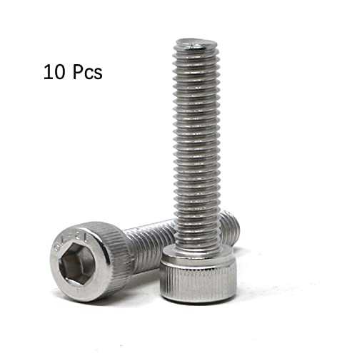 Image of iexcell 10 Pcs M8 x 35mm Thread Pitch 1.25 mm Stainless Steel 304 Hex Socket Head Cap Screws Bolts Kit