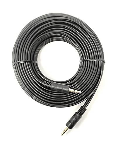 MainCore 10m Black Audio AUX Cable 3.5mm to 3.5mm for Mobile Phones Computers, Laptops, Mp3 Players, Macbook, iMac