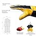 DEFENCES Scratch/Bite Resistant Gloves Gauntlet For Dog Cat Bird Snake Reptile Grooming,15 Inch Leather Work Gloves Kevlar Stitching, Perfect for BBQ, Stove, Welding, Animal Handling Gloves Bite Proof