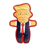PAWTY Donald Plush Dog Toy with Squeaker - United States of America Patriotic Flag Dog Toy - Durable Tough Chew Resistant Toy for Strong Biter - Funny Cute Unique Birthday Puppy Gift