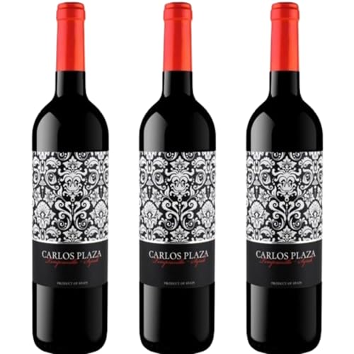 Descubre Carlos Plaza Joven, vino tinto español joven con Syrah y Tempranillo, ideal para compartir momentos especiales con un toque de frescura y sabor.| 3 botellas
