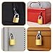 24 Pcs Keyed Padlock, Solid Brass Padlock with Key(These Keys are Compatible only with the corresponding Lock), Small Keyed Padlocks, Solid Locks with (25mm) Wide Lock Body for Luggage, Toolbox