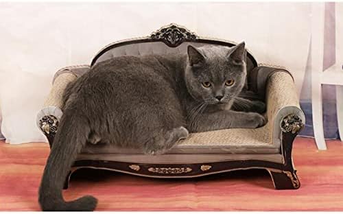 perfk Cat Scratching Board Toy - Sofa Shaped Cat Lounge Bed, Cat Corrugated Paper Cardboard Scratcher Pet Supplies, 57x29x27cm
