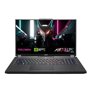 GIGABYTE AORUS 7: 17,3 polegadas FHD 1920 x 1080 360Hz, NVIDIA GeForce RTX 4060 GPU portátil 8 GB GDDR6, Intel Core i5-12500H, 16 GB DDR4 RAM, 512 GB SSD, Win. 11 Home (AORUS 7 9KF-E3US). 44 SH, preto