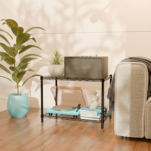 Image of 2-Shelves Heavy Duty Steel Storage Rack | Multipurpose Shelving Unit for Kitchen, Home & Utility