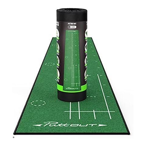 PuttOut Unisex - Erwachsene große Golf-Puttingmatte, 367 x 67 cm, Grün Cover