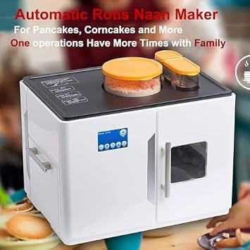 Fully Automatic Electric Roti Maker Machine - One-Click 20 Pieces/Time for Roti, Tortillas, Pancakes & Pita Bread - Fast & Convenient, 220V, Ideal for Home & Kitchen Use