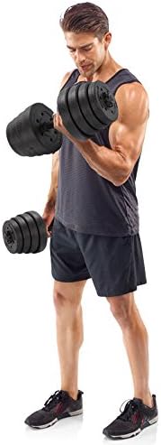 Deluxe 30kg Dumbbell Set Kit Weights Training Gym Workout Fitness Body Building Home Muscle Training Bodybuilding