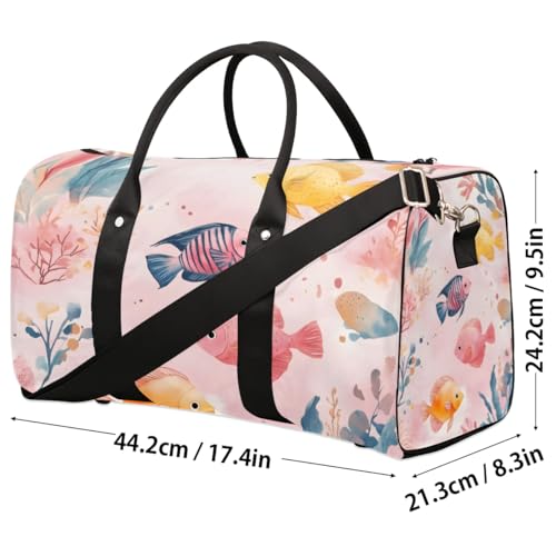 Travel Duffle Bag Fishes Ocean Gym Bags for Men Women Travel Duffel Bags with Adjustable Shoulder Strap Carry On Weekender Bag2