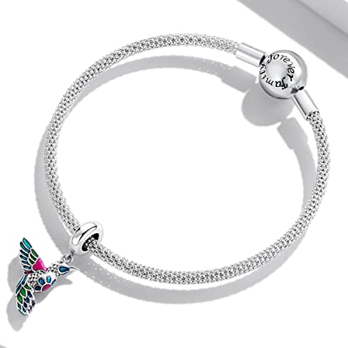 Linyitin 925 Sterling Silver Women's Bead Charms Flowers Bird Butterflies Heart Cute Animal Pendant & Dangle Charm Girls' Bracelets Fits Pandora Necklace Diy Jewelry Gift #TOP3