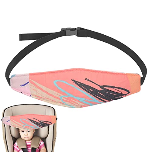 Carseat Apoio de cabeça para recém-nascido - Car Head Support Strap Cartoon Design - Faixa ajustável