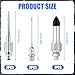 lasuroa 6pcs Grease Gun Accessory Set, Including 3 Grease Needle Nozzle 2 Grease Needle Dispenser 1 Rubber Nipple Adapter Grease Injector Needle Tip Fitting Coupler for Small and Confined Spaces