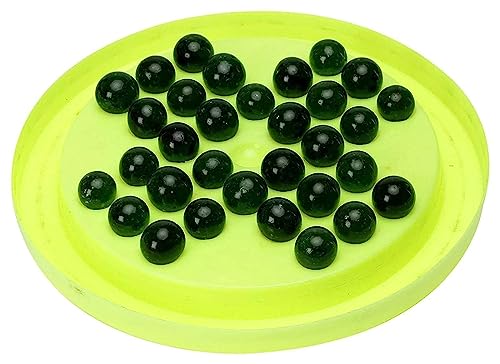 Image of Brainvita Nano Board Game with 33 Pearl Finish Marbles Mind Challenging Marble Solitaire Single Player Game Suitable for Ages 5 Years and up