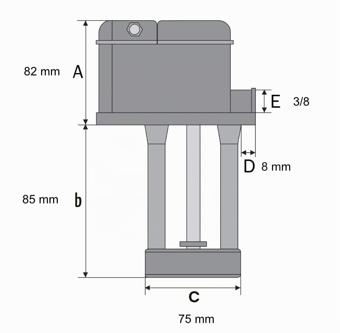 SMI Pompe de liquide de refroidissement 85 mm pour scie à ruban, machines rotatives, scies circulaires, fraisage.