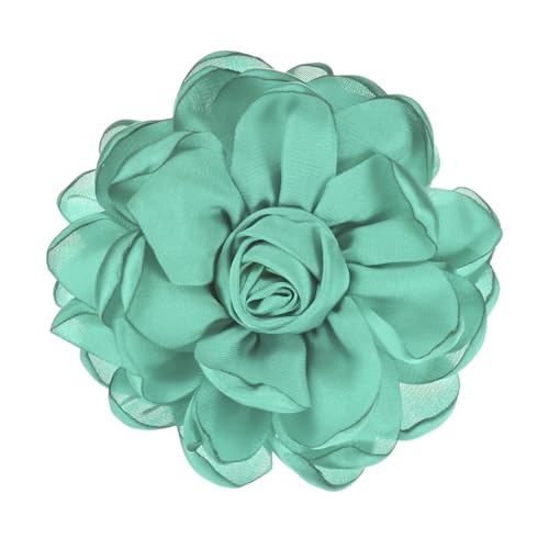 Image of M METERXITY Rose Flower Brooches and Pins for Women, Lapel Pins Dainty Satin Fabric Big Camellia Hair Flowers Clips for Wedding /Parties /Clothes /Jewelry