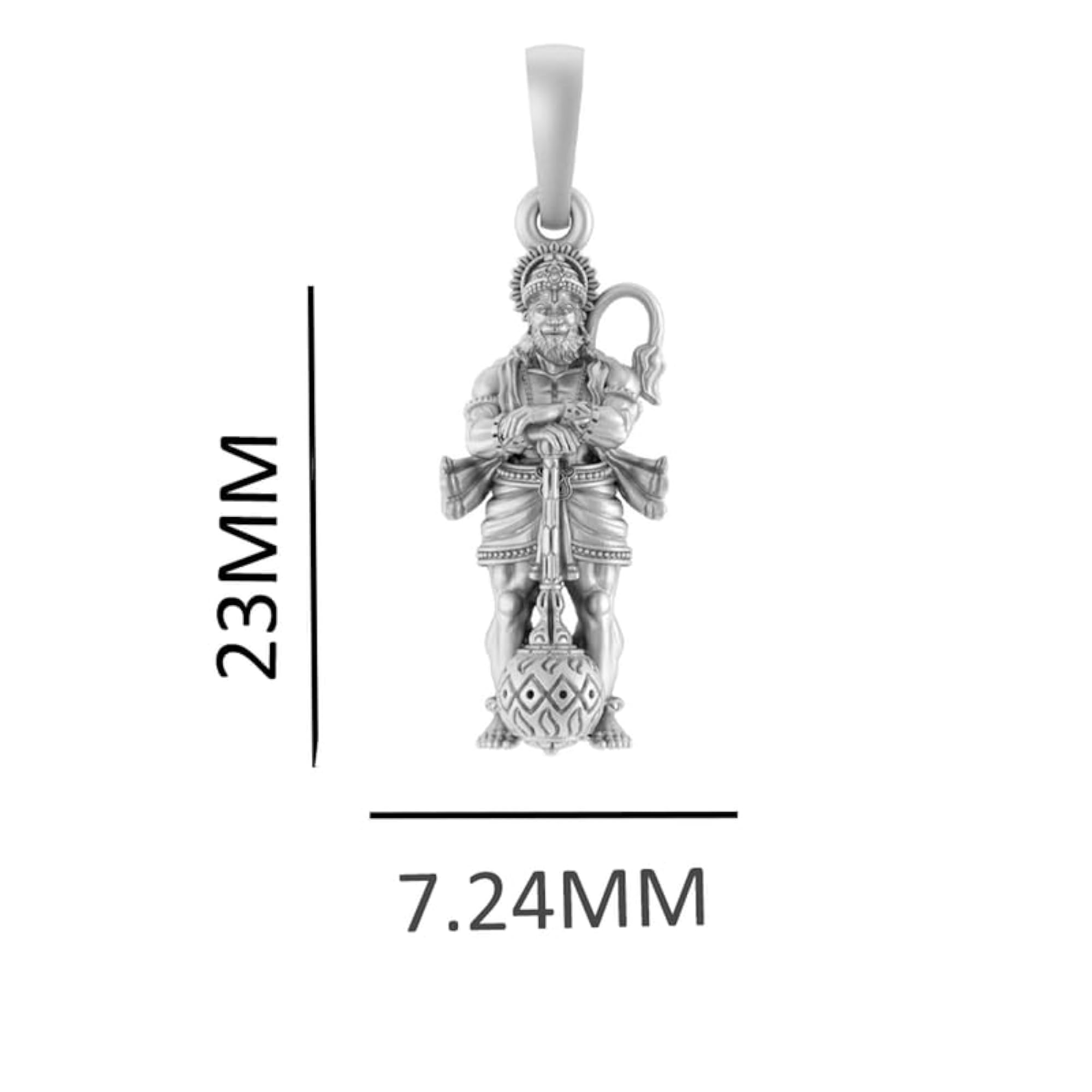 Women's Sterling Silver Hanuman Ji Locket Pendant