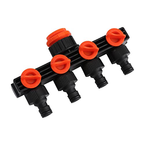 SIBOMTEX - Divisores de manguera de jardín de 4 vías para grifo, desviador, conector de manguera, distribuidor de agua de 4 vías para sistemas de riego por goteo de grifo al aire libre