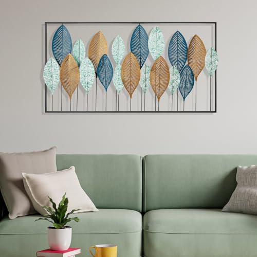 Accessoire mural décoratif métal fait main poésie végétale 60cm - 4