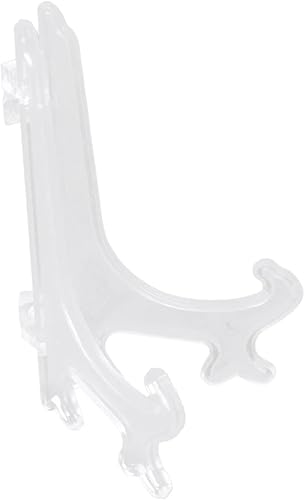 Miniatura 3 de STOBOK Soporte de exhibición de placa de plástico de 4 pulgadas 15 PC Set Rack para sostener platos fotos de té