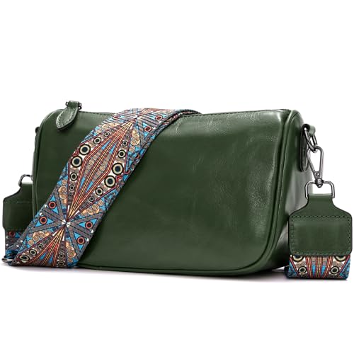Leather Purse Crossbody Bag for Women: Genuine Leather Boho Purses for Women Trendy - Small Shoulder Cross Body Bag