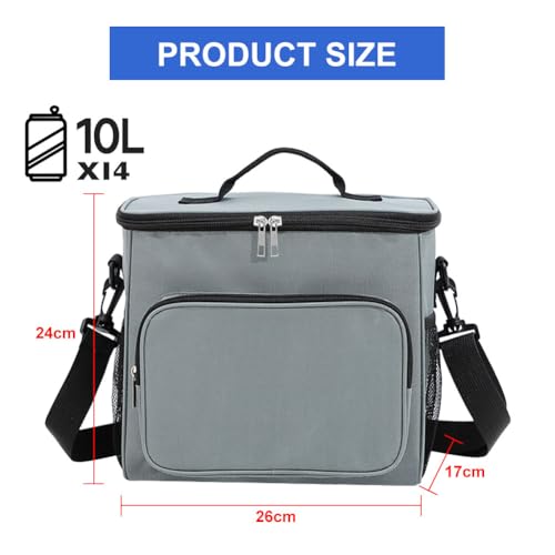Helweet Kühltasche, Lunchtasche, Picknicktasche, Thermotasche, Isoliertasche, Mittagessen Tasche für Herren Damen, Frühstückstasche für Einkauf, Picknick, Camping, Strand, BBQ, Outdoor, Reisen, Auto