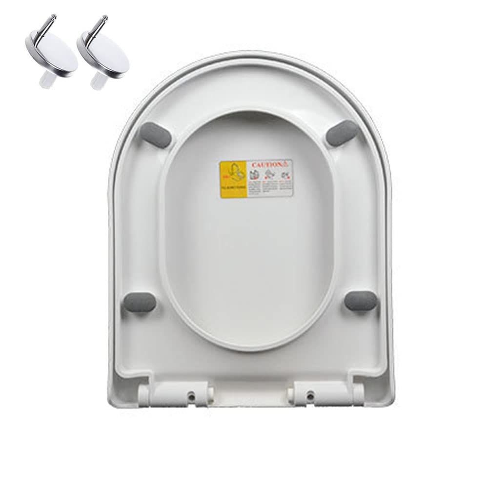 White Soft Close Toilet seat, Adjustable, Lightweight, Durable, Portable, User-Friendly, Compact Durable Construction, Modern, Shape, Quick