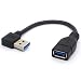 Produktbild OpenII USB-3.0-Verlängerungskabel, 90 Grad nach links gewinkelt, USB-Typ-A-Stecker auf Buchse, 5 Gbit/s, Verlängerungskabel, 15 cm Left