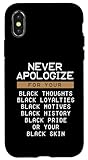 custodia per iphone x/xs black history month blm juneteenth melanin pride afro