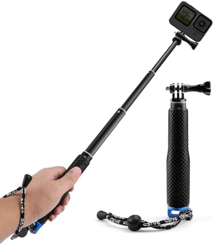 Perche Selfie Invisible 150 Cm - Compatible Insta360 X4/X3/GoPro Hero 13-9/DJI Osmo Action, Fibre De Carbone Ultra-Légère