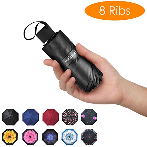Prodigen Travel Mini Umbrella Windproof UV Folding Compact Umbrella Portable Lightweight Sun
