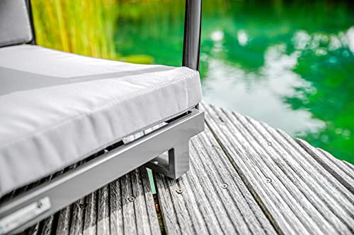greemotion PET Hundebett mit Dach aus Aluminium und 100% Polyester, 63 x 65 x 65 cm Hundeliege grau