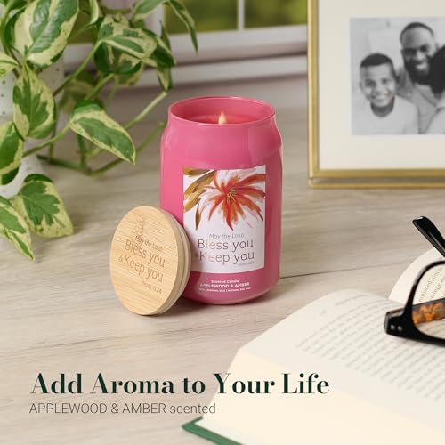Image of Christian Art Gifts Lord Bless You Scented Candle: Soy Wax, Bible Verse