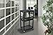 LUXOR LP34LE-B AV Cart with Three Shelves, Front Pullout Shelf, 300 lbs. Weight Capacity, 24