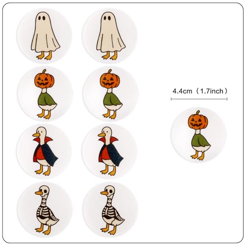40 obleas comestibles de Halloween para cupcakes, decoración infantil de papel de ganso tonto 6