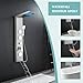 KINKIB Shower Panel Tower System for Bathroom - 5 In 1 Full Body Shower Tower With Led, Rainfall Shower Head With Powerful Body Jets, Handheld Shower and Tub Spout, Brushed Finish