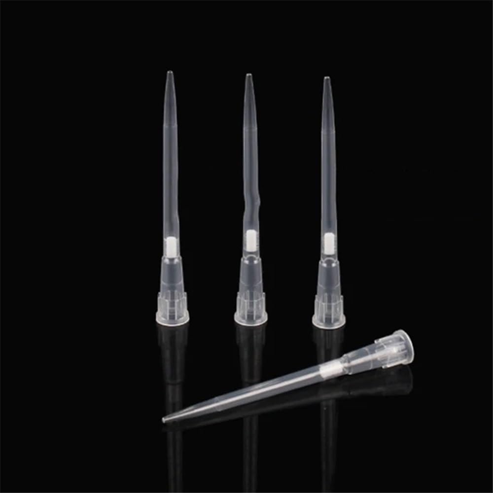 Cristalería de Laboratorio Puntas de pipeta de plástico PP de laboratorio con núcleo de arena for dispensadores de micropipeta(10ul 1000pcs)