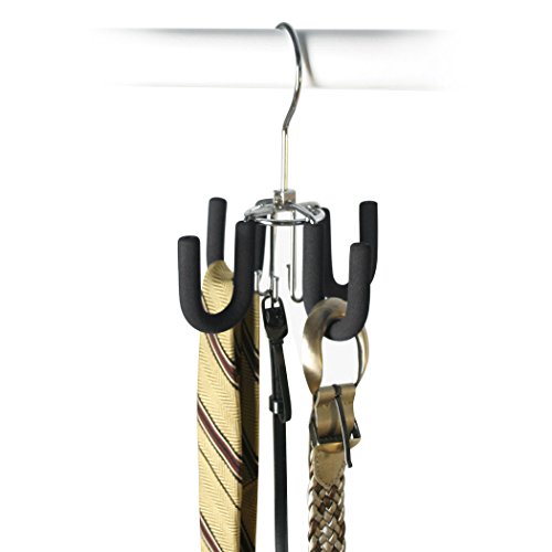 Richards Homewares Friction Spinning Belt Organizer, 6 x 6.75 x 6-Inch, Black