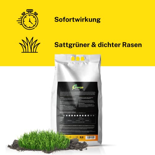 Greenyp Instant Rasendünger Frühjahr I mit blitzschneller Sofortwirkung für Frühjahr bis Spätsommer I verhindert Moosbildung I NPK Dünger Rasen Dünger I 10kg für 300m² – Bild 3