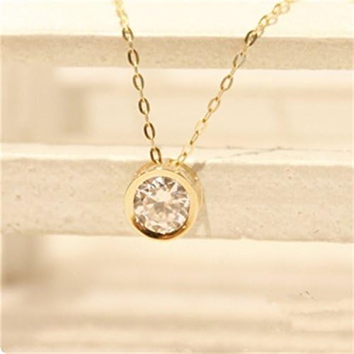 Amazon 一粒 ネックレス レディース 人気 ネックレス 女性 プレゼント 大学生 彼女 ギフトラッピング済み 4 5mm ペンダント 42cm チェーン ネックレス 通販
