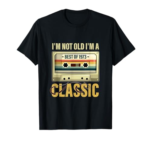 vintage Cassette i'm not old i'm a classic 1973 51 birthday T-Shirt