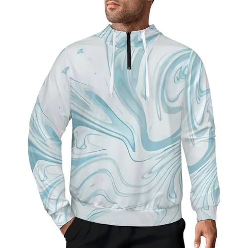 Tie-dye Fall Men's Casual Long Sleeve Hooded Zip Up Pullover Sweatshirt