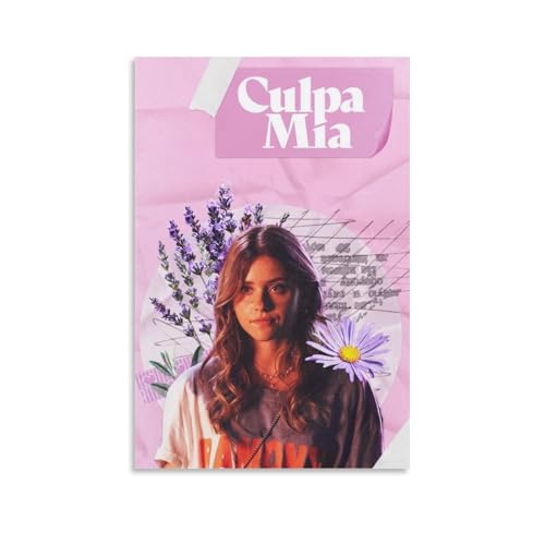 QUYEBRHFY Culpa Mia (my Fault) - Póster decorativo para pared, arte vintage, decoración de película, póster impreso, decoración genial para habitación, 60 x 90 cm, estilo sin marco