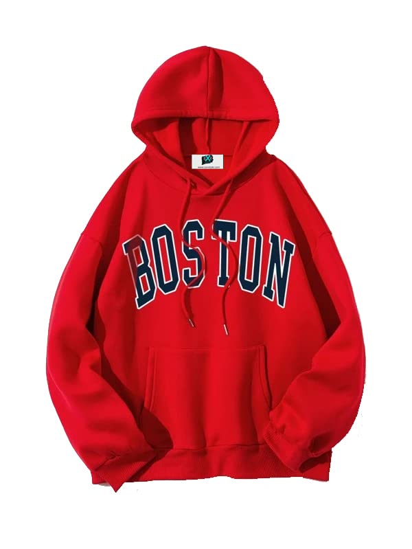SXV Style Boston Printed Sweatshirt Hoodie