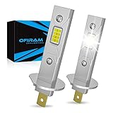 OFIRAM H1 LED Headlight Bulb, 1:1 Mini Size H1 LED Fog Light Bulbs Plug and Play High and Low Beam H