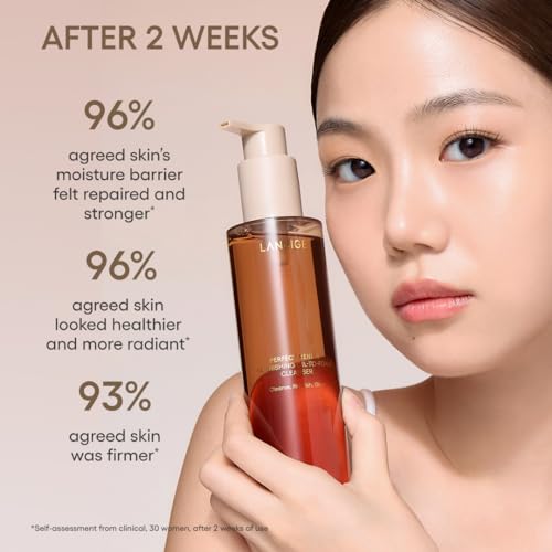 image for LANEIGE Perfect Renew Nourishing Oil-to-Foam Cleanser: 2-in-1 Anti-Agi