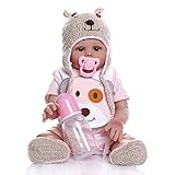 Größe: 48 cm; Gewicht: ca. 1 kg. Die Puppe ist handgefertigt, wird sich in Größe und Gewicht unterscheiden.