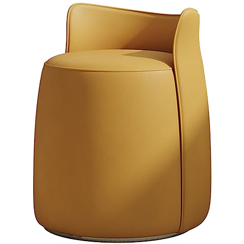 Taburete redondo de cuero para dormitorio y vestidor 2