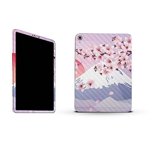 Image of MightySkins Carbon Fiber Skin Compatible with Apple iPad 10.9 inch 10th Gen (2022) Full Wrap Kit - Fuji Sunset | Protective, Durable Textured Carbon Fiber Finish | Easy to Apply | Made in The USA